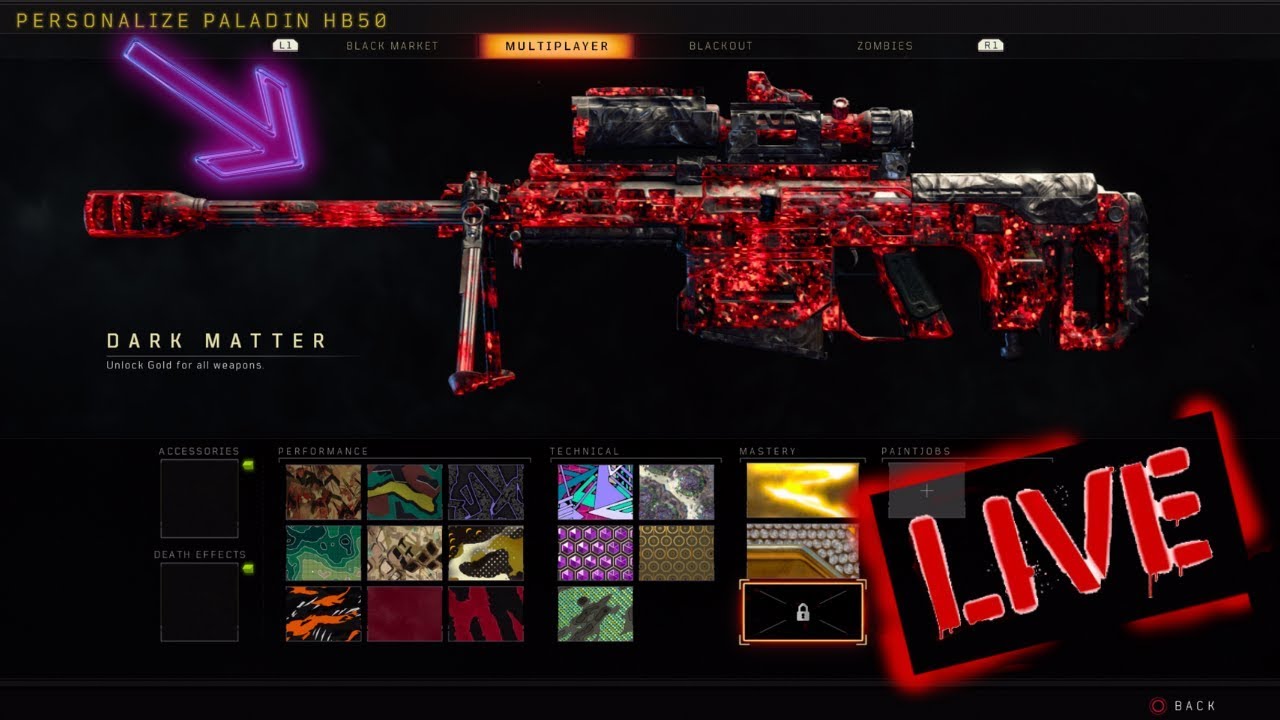 UNLOCKING DARK MATTER LIVE! | Black Ops 4 Livestream - YouTube