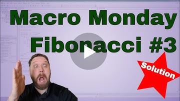 Excel VBA Fibonacci Challenge Solution 3