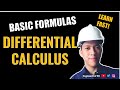 BASIC FORMULAS | DIFFERENTIAL CALCULUS|