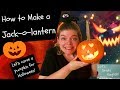 How to make a Jack-o-lantern for Halloween!   🎃   ハロウィンのカボチャちょうちんの作り方!