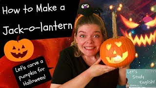 How to make a Jack-o-lantern for Halloween! 🎃 ハロウィンの