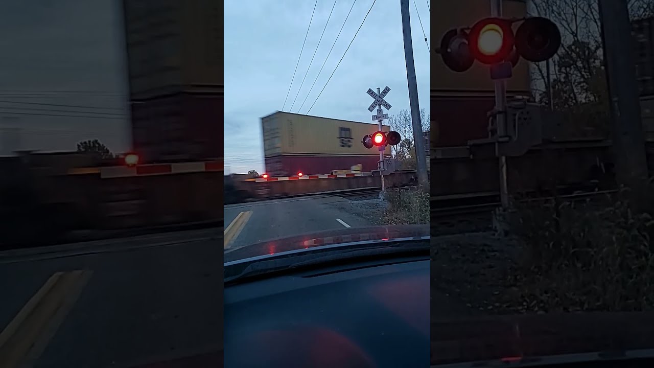 Fast CSX Freight Train Heads East 