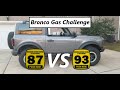 Bronco: 87 vs 93 Octane Performance Test. Is 93 Really Any Better?