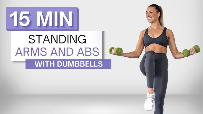 15 min STANDING ARM WORKOUT, With Dumbbells, Upper Body