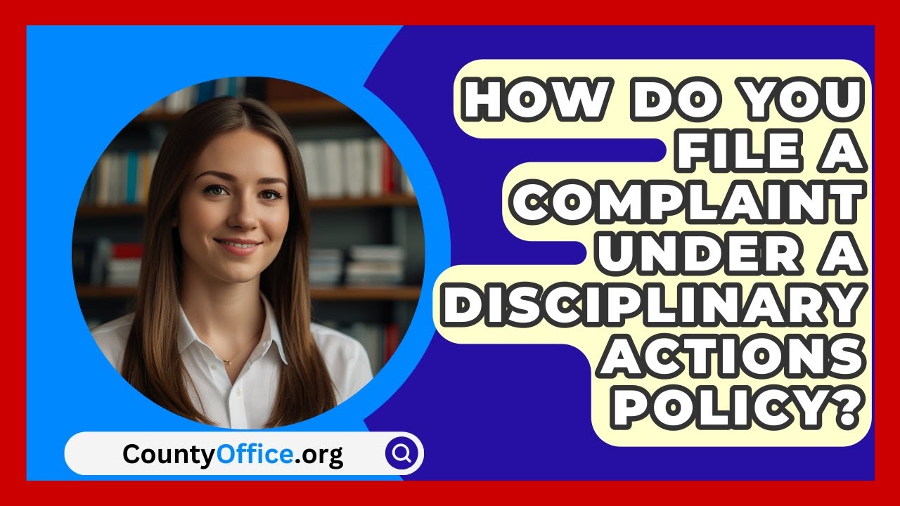 How Do You File A Complaint Under A Disciplinary Actions Policy? - CountyOffice.org