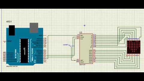 Proteus Simulation of Beating Heart Led-Matrix Display with 7219