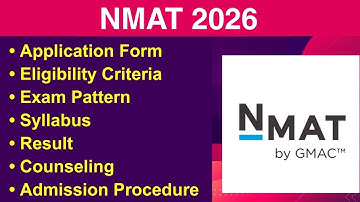 NMAT 2026 - Application form, Eligibility Criteria, Exam Date, Syllabus, Counseling, Merit List