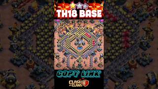 ANTI 3 TH18 BEST LEGEND BASE || TH18 TROPHY PUSHING BASE #coc #clashofclans #supercell