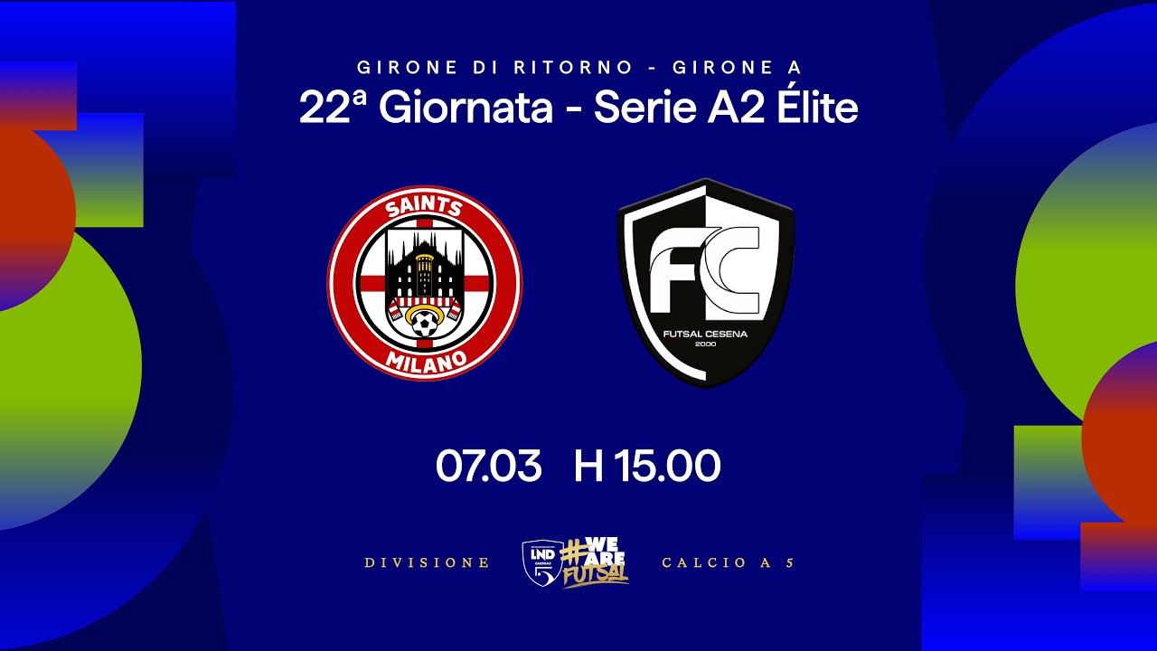 Saints Milano-Futsal Cesena 7-6 | 22ª giornata | Serie A2 Élite 2025/2026 - Girone A