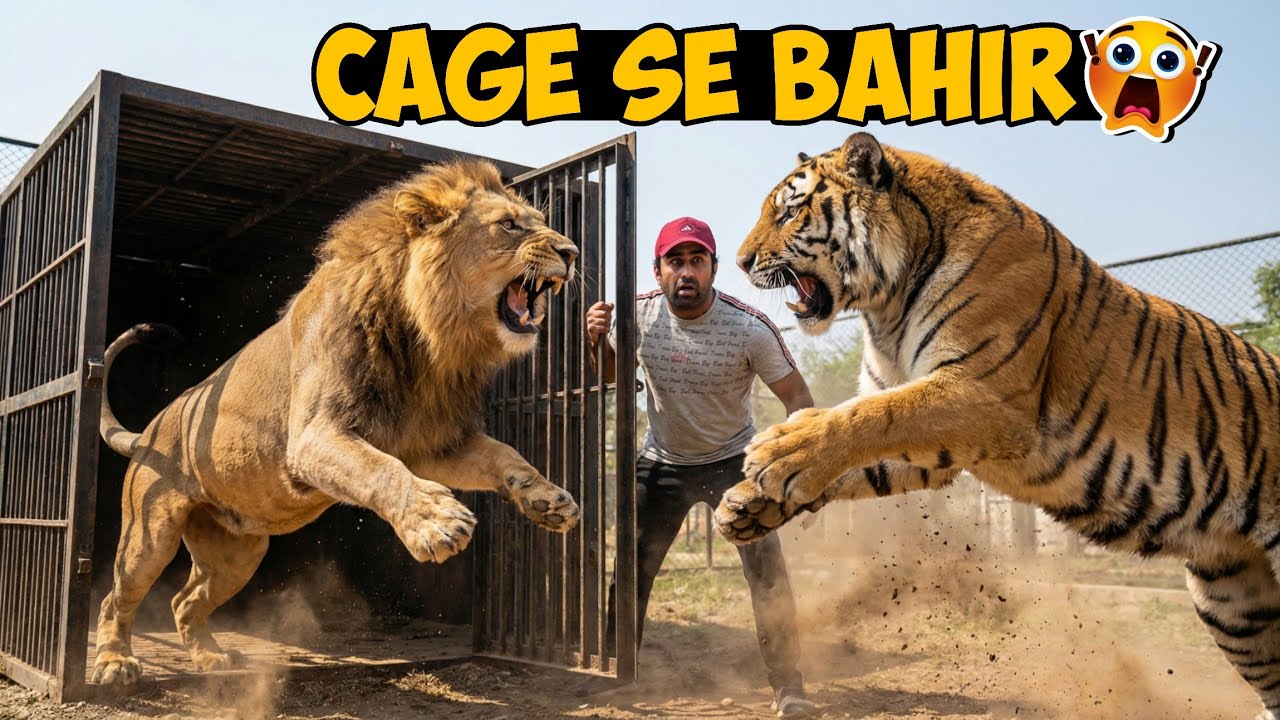 Lion Aur Tiger Cage Se Bahir 😱 | Kya Ye Ek Sath Reh Sakte Hain?
