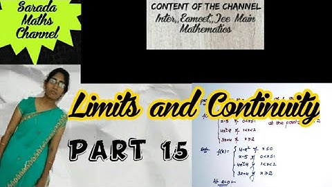 Limits and Continuity || Maths 1B Limits and Continuity || Inter 1st yr Maths 1B Limits  &Continuity