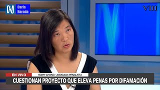 Romy Chang: PL que eleva la pena por difamación; caso Dina Boluarte al  archivo; Vizcarra acusado