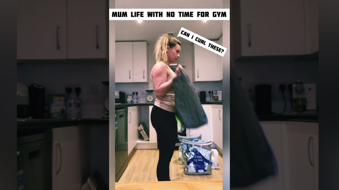 Mum hack #1 use your shopping when when you can’t get to the gym!! 