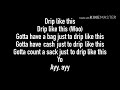 Bankroll Freddie ft. Young Dolph and Lil Baby- Drip Like Dis(Lyrics)