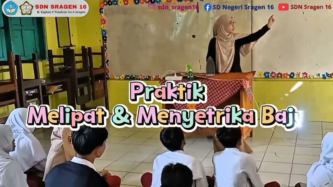 Today's activity - Life Skill "Menyetrika Baju" 