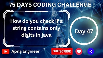 How do you check if a string contains only digits in java | check if a string contains digit #java