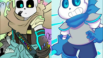 Ink Sans vs Swap Sans stronger than you