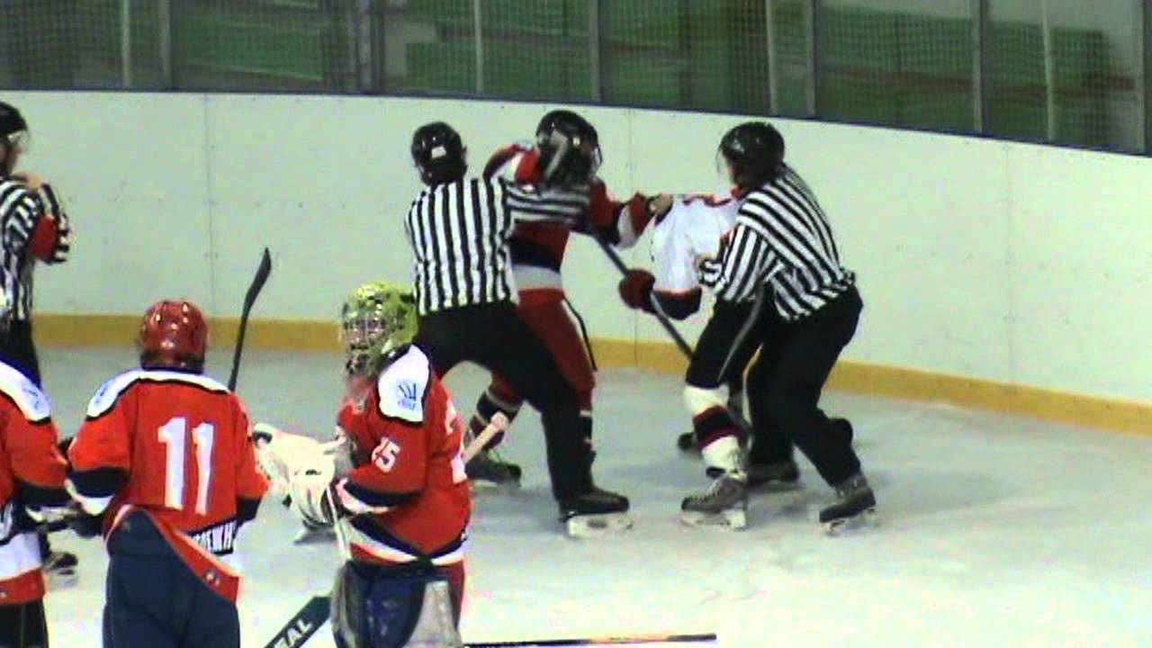 Драка хоккей . Junior Hockey Fights . Knockout YouTube