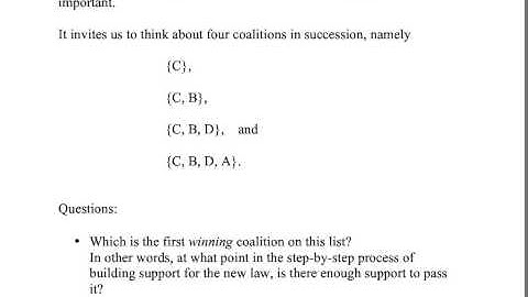Math 103 Measuring Power 11: Intro to the Shapley-Shubik power distribution