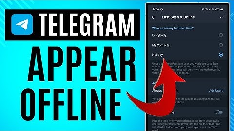 How To Appear Offline On Telegram