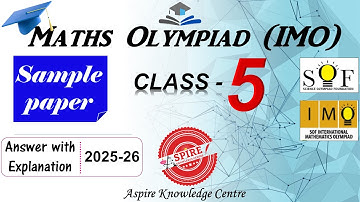SOF IMO Class 5 Sample Paper 2025-26 | Class 5 IMO Sample Paper |Maths Olympiad Class 5 #imo  #v117