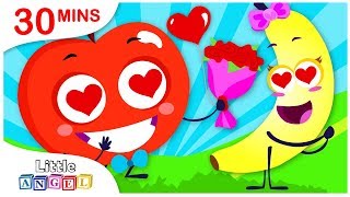 Valentines Day Song with Apples and Bananas, No No, Princess Song | Kids Songs by Little Angel