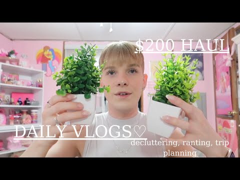 daily vlogs ♡ HUGE HAUL, decluttering & trip planning!!