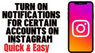 HOW TO TURN ON NOTIFICATIONS FOR CERTAIN ACCOUNTS ON INSTAGRAM 2024