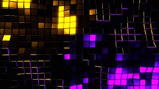 Purple and Yellow Neon Square Grid Background VJ Loop l 4K