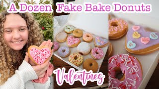 A Dozen Fake Bake Valentines Donuts
