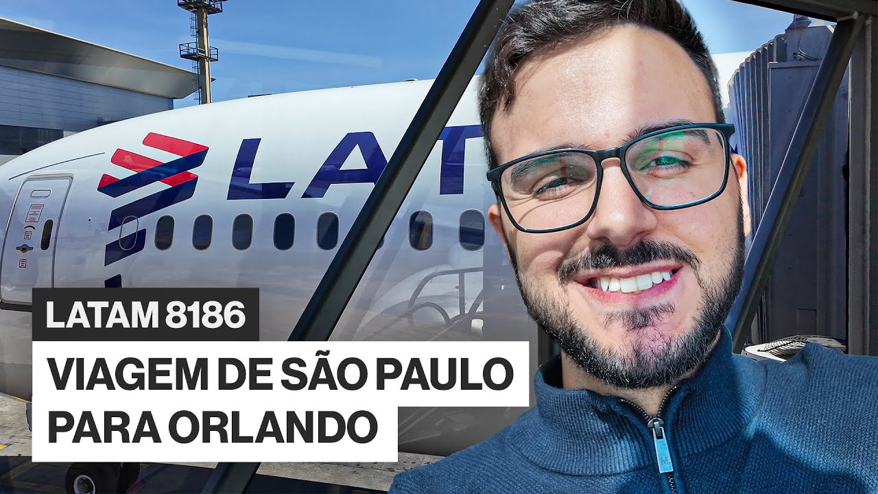 VIAGEM DE SÃO PAULO(GRU) A ORLANDO(MCO) com LATAM LA8186 | Sala VIP C6 Bank + Chip Internet Grátis