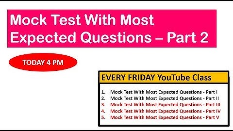 Free MOCK TEST TODAY At 4 PM - 15 Questions | 25 Minutes
