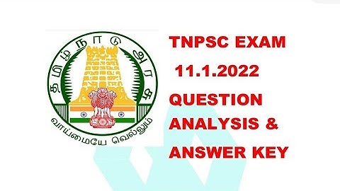 TNPSC I COMBINED STATISTICAL EXAM I 2022 I ANSWER KEY