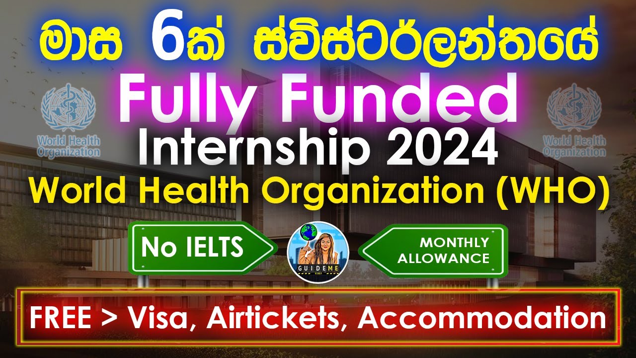 World Health Organization Sponsored Internship 2024 | GuideMeVindy # ...