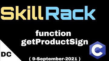 function getProductSign | skillrack daily challenge