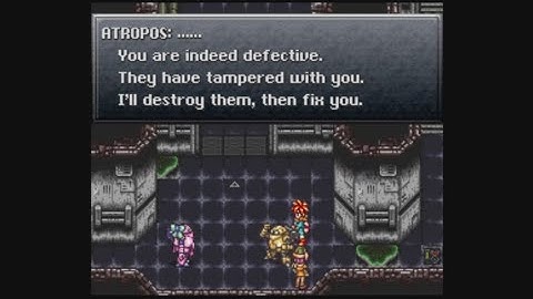 Chrono Trigger (SNES) - Geno Dome (2300 AD) - Atropos XR boss battle