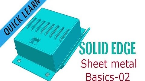 Solid edge tutorial 55 l Sheet metal basics 2