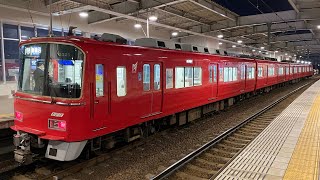 『仲間の3次車全編成更新される中、未更新出場の3520F!ドアチャイム無し貴重な東洋GTOの1編成』名鉄3520F普通新鵜沼行き(2173Bレ)青山駅到着〜発車まで