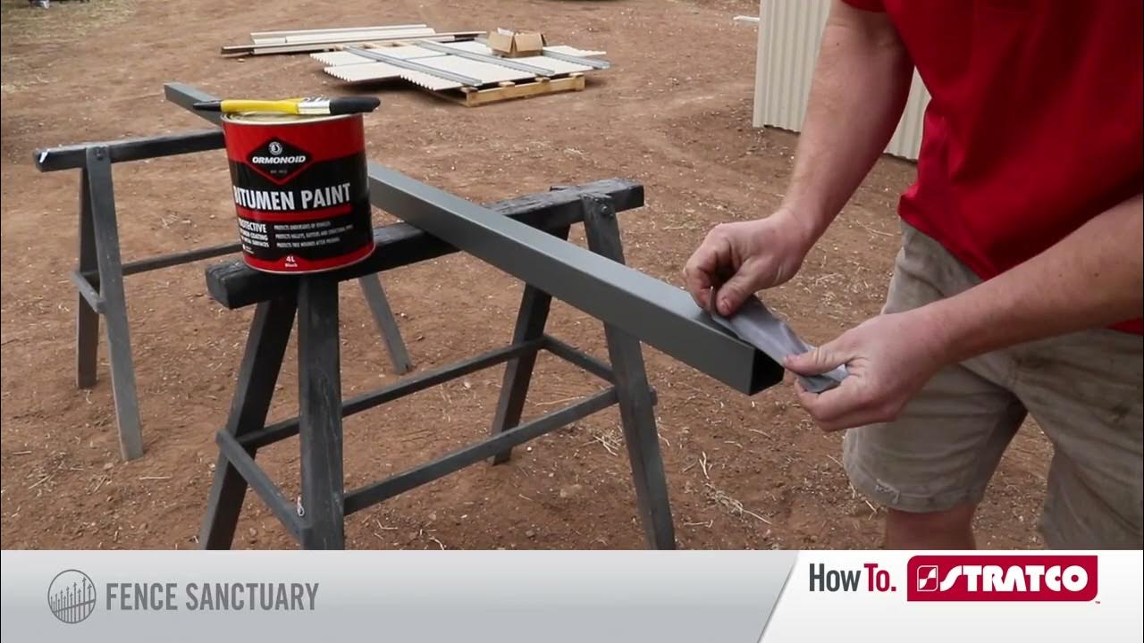 HowTo Install Stratco EziSlat Fencing Stratco Post Into Concrete Or