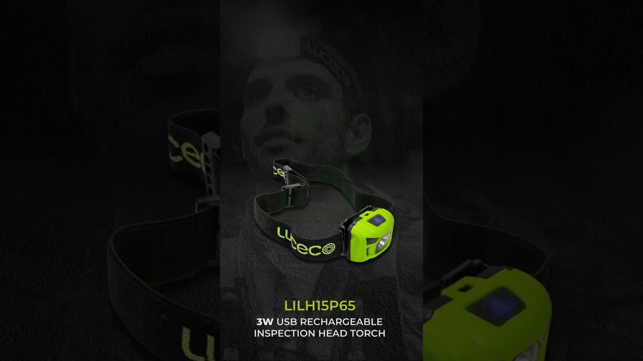 Lampe torche LED rechargeable Luceco noir/vert 1000lm | Lampe torche