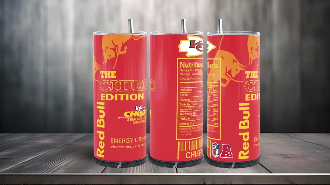 Kansas City Chiefs Red Bull Tumbler Wrap