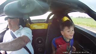 Everyman track experience for the boys - Rex Ferrari interior view.