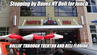 A great Philly Cheesesteak at Dave's NY Deli and driving through Trenton and Bell Florida