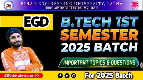 Engineering Graphics & Design (EGD) Important Question  BEU Patna #beupatna #EngineeringDrawing