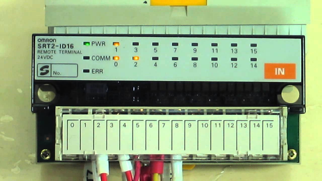 OMRON SRT2-ID16 16 remote I/O terminal (transistor type) input 動作確認
