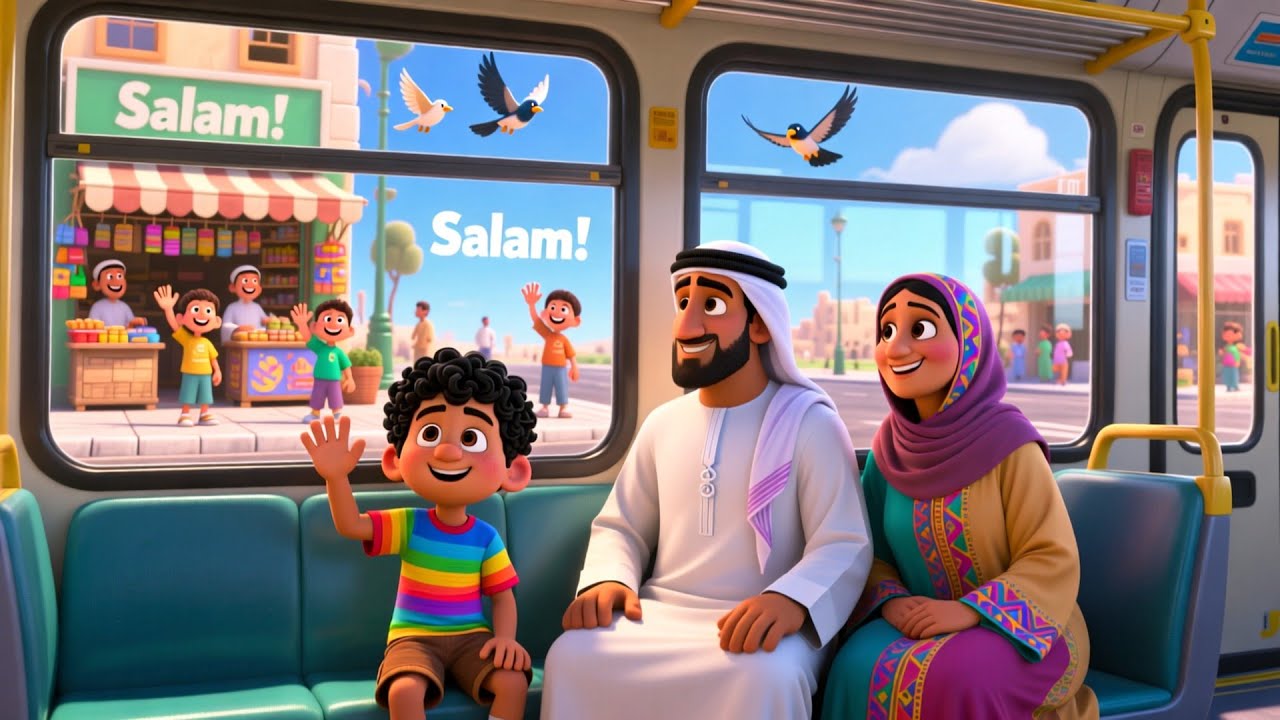 The Wheel on the Bus – Muslim Version 🚌🌙 Fun Islamic Kids Song | Nursery Rhyme for Toddlers