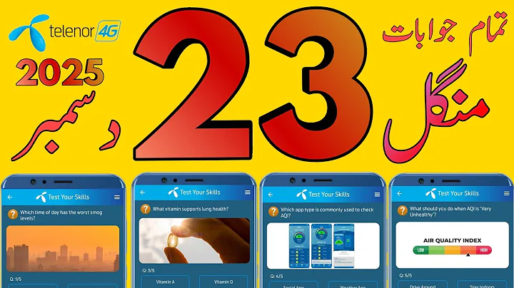 23 December 2025 Questions and Answers | My Telenor Today Questions | Telenor Questions Today