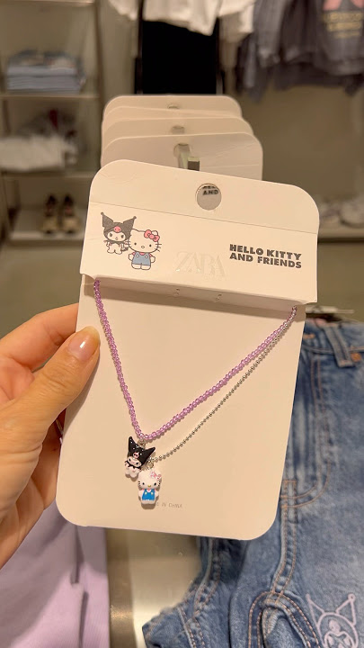 Sanrio necklace #sanrio #kuromi #hellokitty #sanriogirl #kuromilover #hellokittyaddict #zara #cute