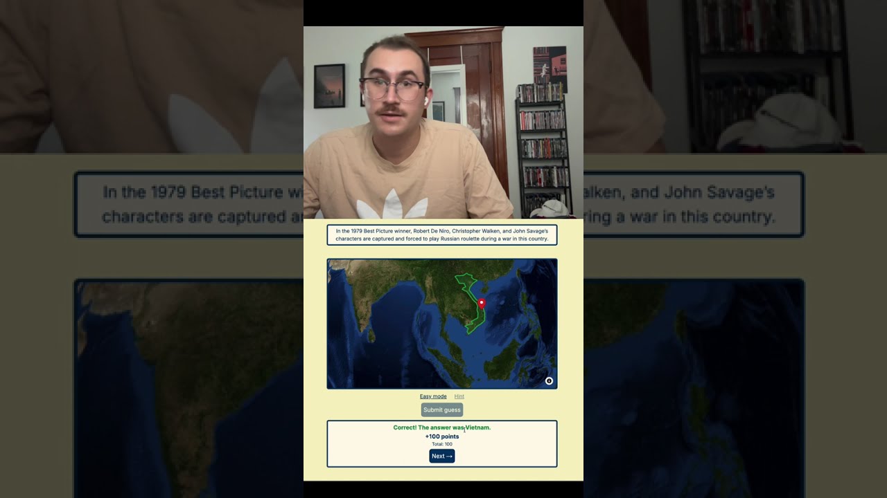 Harrison Ford, Nic Cage, Liam Neeson: Movie Globe #moviegrid #movieglobe #movies #trivia #film