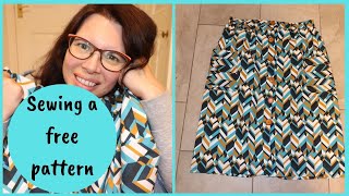 Sewing update, a free skirt pattern & a new foot